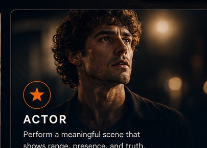 Actor in dramatic cinematic lighting