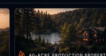 Wooded production property with water, trails and cinematic scenery